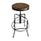 Holland Bar Stool Co Adjustable Stool, Clear Coat Finish, Rein Thatch Seat 910CL026 - alternate 1